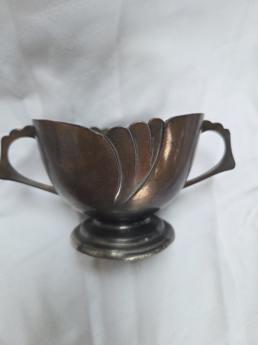 Vintage Matsumoto Scalloped Fan Open Sugar Bowl Registered 54662